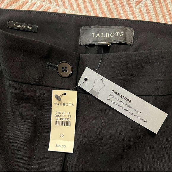 NWT Talbots Signature Trousers 12 Black - Picture 4 of 9